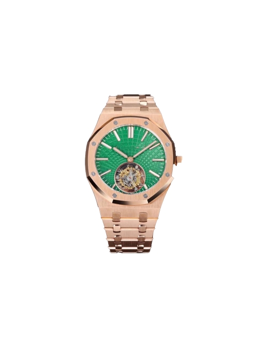 Audemars Piguet Royal Oak Flying Tourbillon in 904L Rose Gold with Green Dial