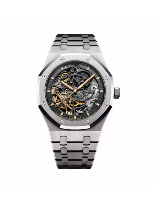 Audemars Piguet Royal Oak 15407St.OO.1220St.01 Double Balance Wheel Skeleton Dial