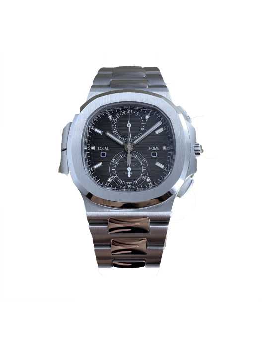 Patek Philippe Black Stainless Steel Nautilus Automatic