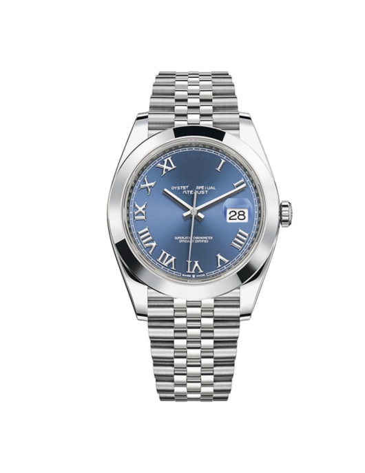 Rolex Datejust Stainless steel smooth blue Roman