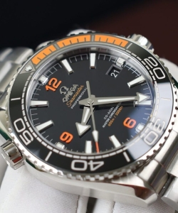 omega planet ocean metal strap dial black 43.5mm