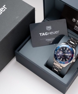 tag heuer watch aquaracer henrik lundqvist blue dial 43mm