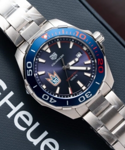 tag heuer watch aquaracer henrik lundqvist blue dial 43mm