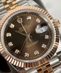 Rolex datejust chocolate dial gold wrapped 41mm