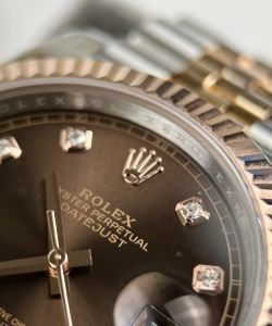 Rolex datejust chocolate dial gold wrapped 41mm