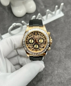 Rolex solid gold watch and diamonds daytona 116588tbr eye of tiger 40mm