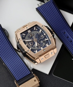 hublot spirit of big bang king gold dial blue 42mm