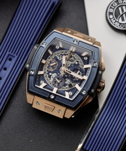 hublotspirit of big bang king gold bezel ceramic blue 42mm