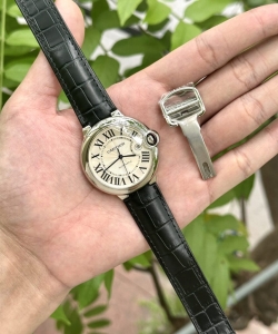 cartier ballon bleu leather strap 42mm