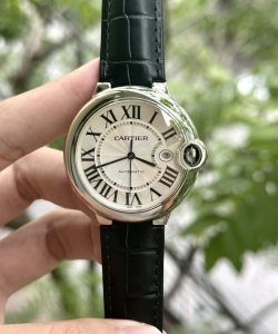 cartier ballon bleu leather strap 42mm