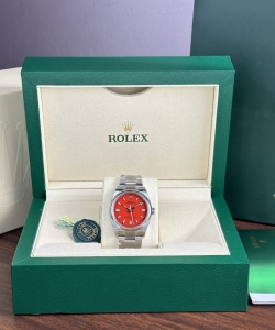 Rolex oyster perpetual 126000 red dial 36mm