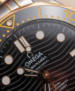 omega seamaster demi gold black dial demi gold 42mm