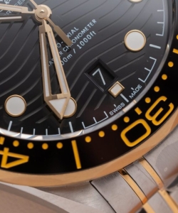 omega seamaster demi gold black dial demi gold 42mm