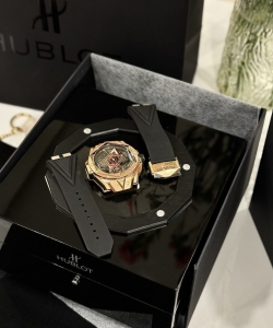 hublotbig bang sang bleu ll king gold black dial bbf 45mm