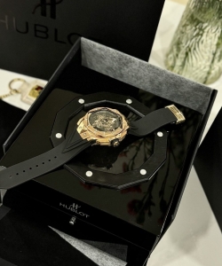 hublotbig bang sang bleu ll king gold black dial bbf 45mm