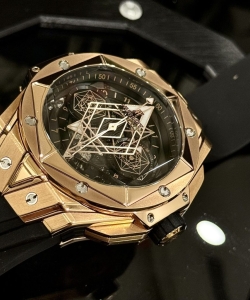 hublotbig bang sang bleu ll king gold black dial bbf 45mm