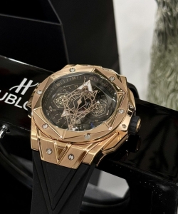 hublotbig bang sang bleu ll king gold black dial bbf 45mm