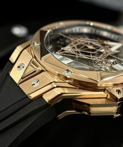 hublotbig bang sang bleu ll king gold black dial bbf 45mm