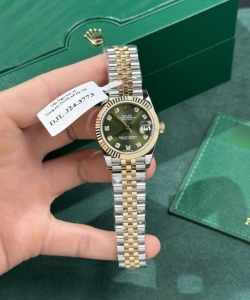 Rolex datejust gold wrapped green dial 31mm