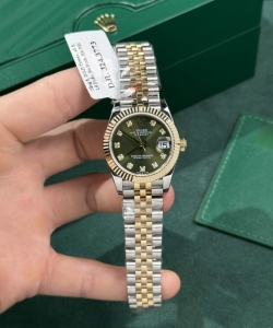 Rolex datejust gold wrapped green dial 31mm