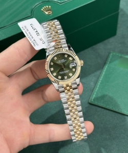 Rolex datejust gold wrapped green dial 31mm