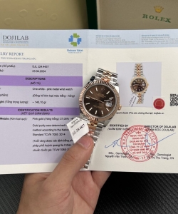 Rolexdatejust gold wrapped chocolate dial 41mm