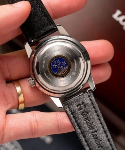 longines watch conquest heritage l16454754 black dial leather strap 40mm