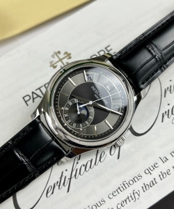 Patek Philippe complications 5205g gray dial leather strap 40mm