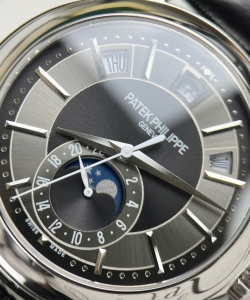 Patek Philippe complications 5205g gray dial leather strap 40mm