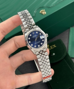 Rolex clone watch datejust womens dial blue 31mm