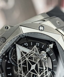 hublot big bang sang bleu ii titanium black dial bbf 45mm