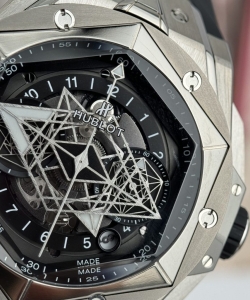 hublot big bang sang bleu ii titanium black dial bbf 45mm