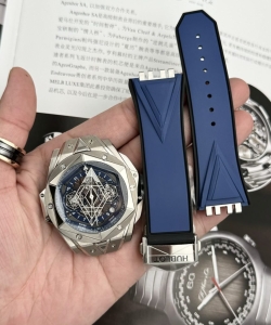 hublot big bang sang bleu ii titanium blue dial bbf 45mm