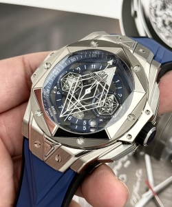 hublot big bang sang bleu ii titanium blue dial bbf 45mm