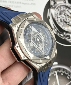 hublot big bang sang bleu ii titanium blue dial bbf 45mm