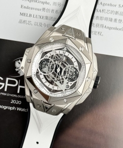 hublotbig bang sang bleu ii titanium white dial bbf 45mm