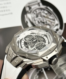 hublotbig bang sang bleu ii titanium white dial bbf 45mm