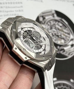 hublotbig bang sang bleu ii titanium white dial bbf 45mm