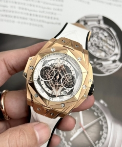 hublot big bang sang bleu ii king gold white dial bbf 45mm