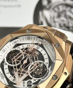 hublot big bang sang bleu ii king gold white dial bbf 45mm