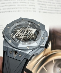 hublot big bang sang bleu ii gray ceramic bbf 45mm