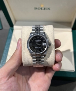 Rolex datejust womens black dial 31mm