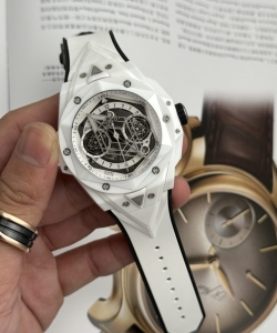 hublot big bang sang bleu ii white ceramic bbf 45mm