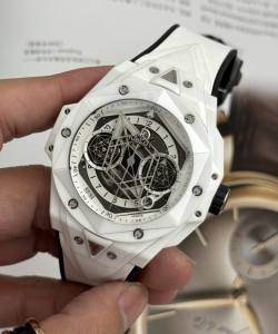 hublot big bang sang bleu ii white ceramic bbf 45mm