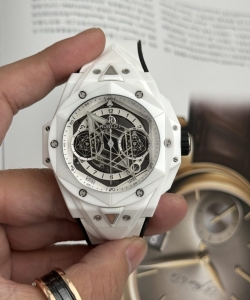 hublot big bang sang bleu ii white ceramic bbf 45mm