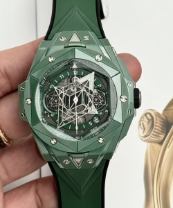 hublot big bang sang bleu ii green ceramic bbf 45mm