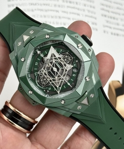 hublot big bang sang bleu ii green ceramic bbf 45mm