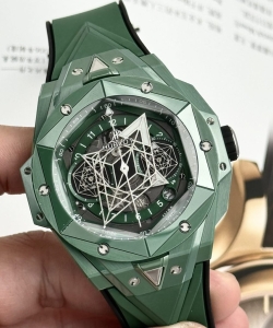 hublot big bang sang bleu ii green ceramic bbf 45mm