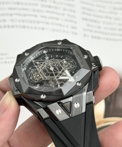 hublotbig bang sang bleu ii black ceramic bbf 45mm