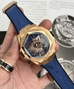 hublot big bang sang bleu ii king gold blue dial bbf 45mm